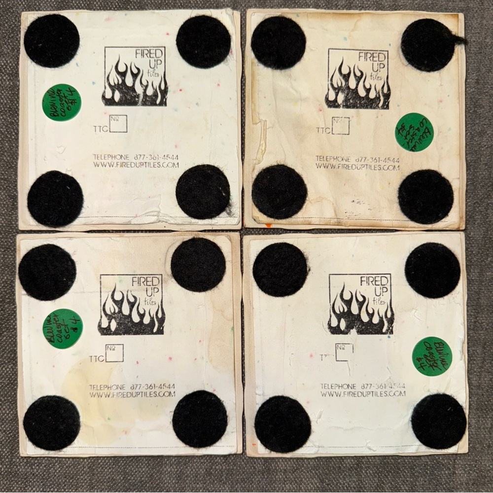 Orange Ceramic Tiles with Hebrew and English Text - Picture 3 of 4